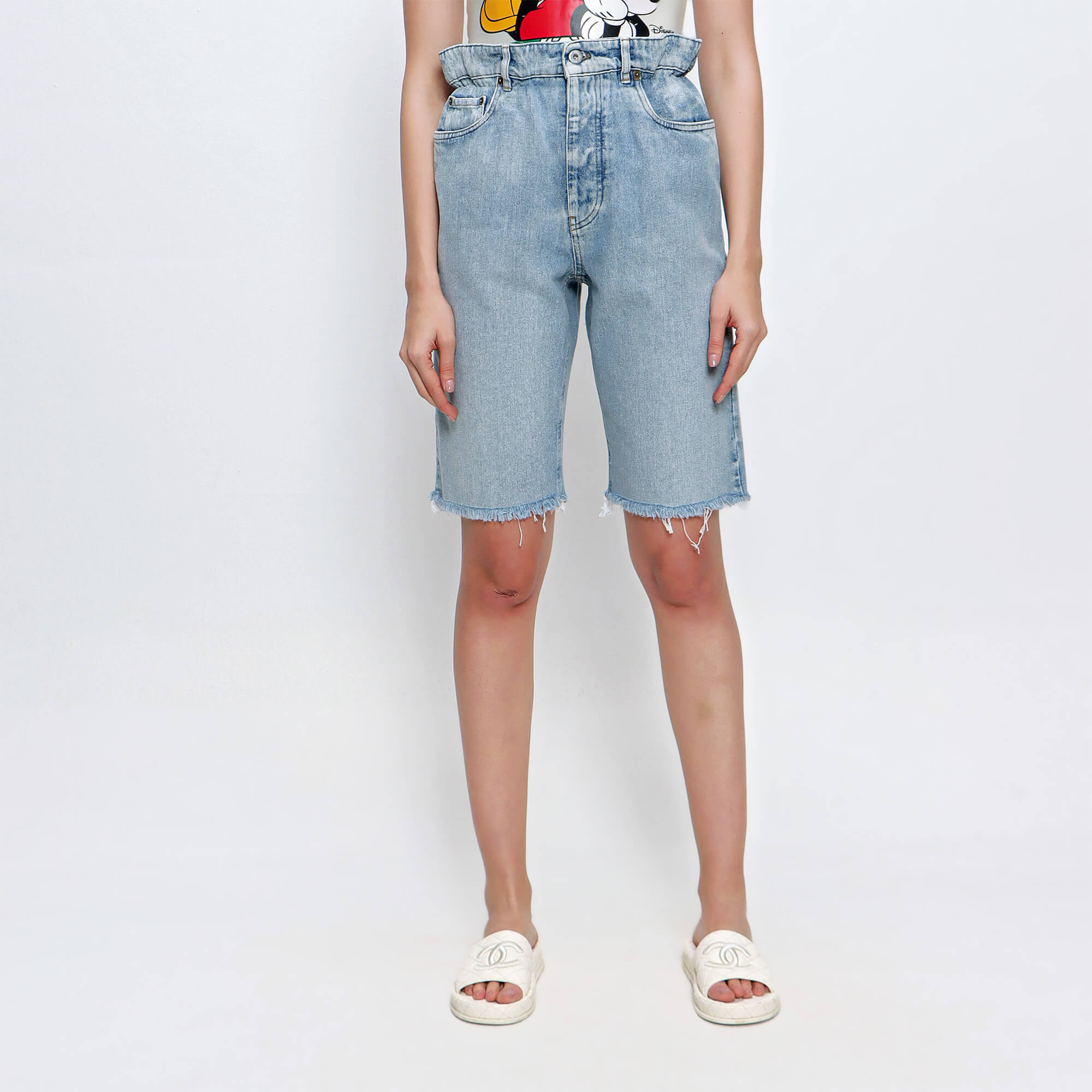 Miu Miu - High Waisted Denim Shorts